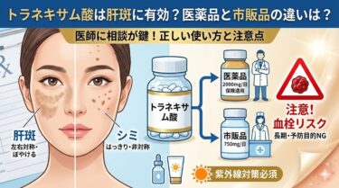 トラネキサム酸は肝斑に有効？医薬品との違いは？
